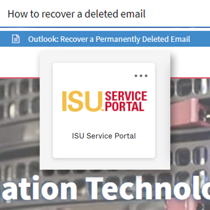 The ISU Portal landing page.